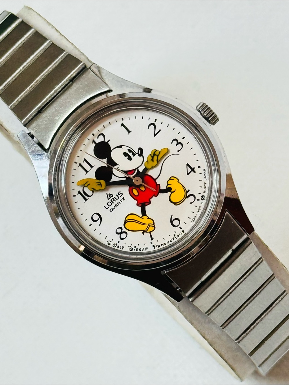 Vintage Lorus Disney Mickey Mouse Women's Watch Silver Bracelet V233-0200